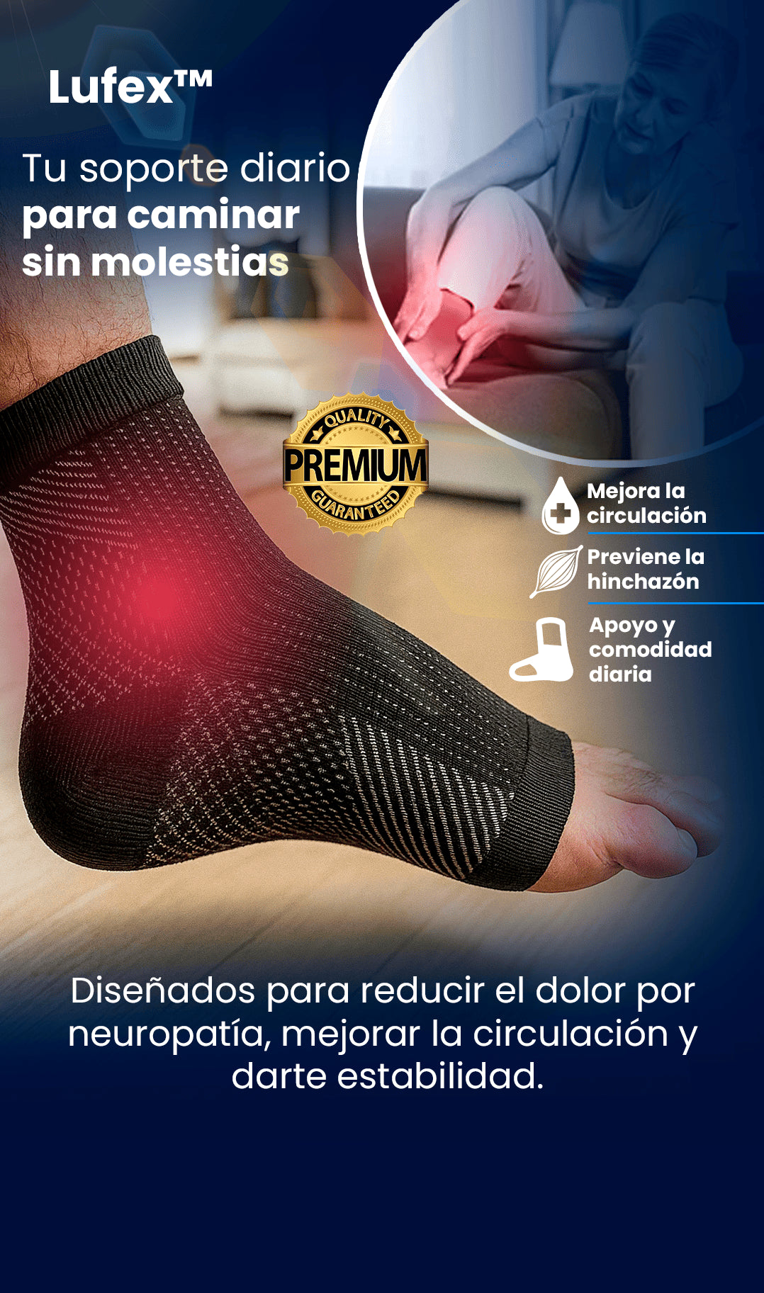 Lufex™ Tu soporte diario para caminar sin molestias