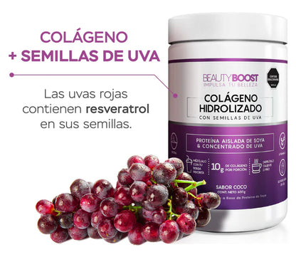 Colágeno hidrolizado con resveratrol y biotina