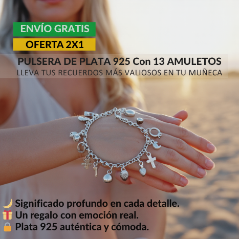 Pulsera de Plata 925 con dijes simbólicos — más que joya, una historia en tu muñeca