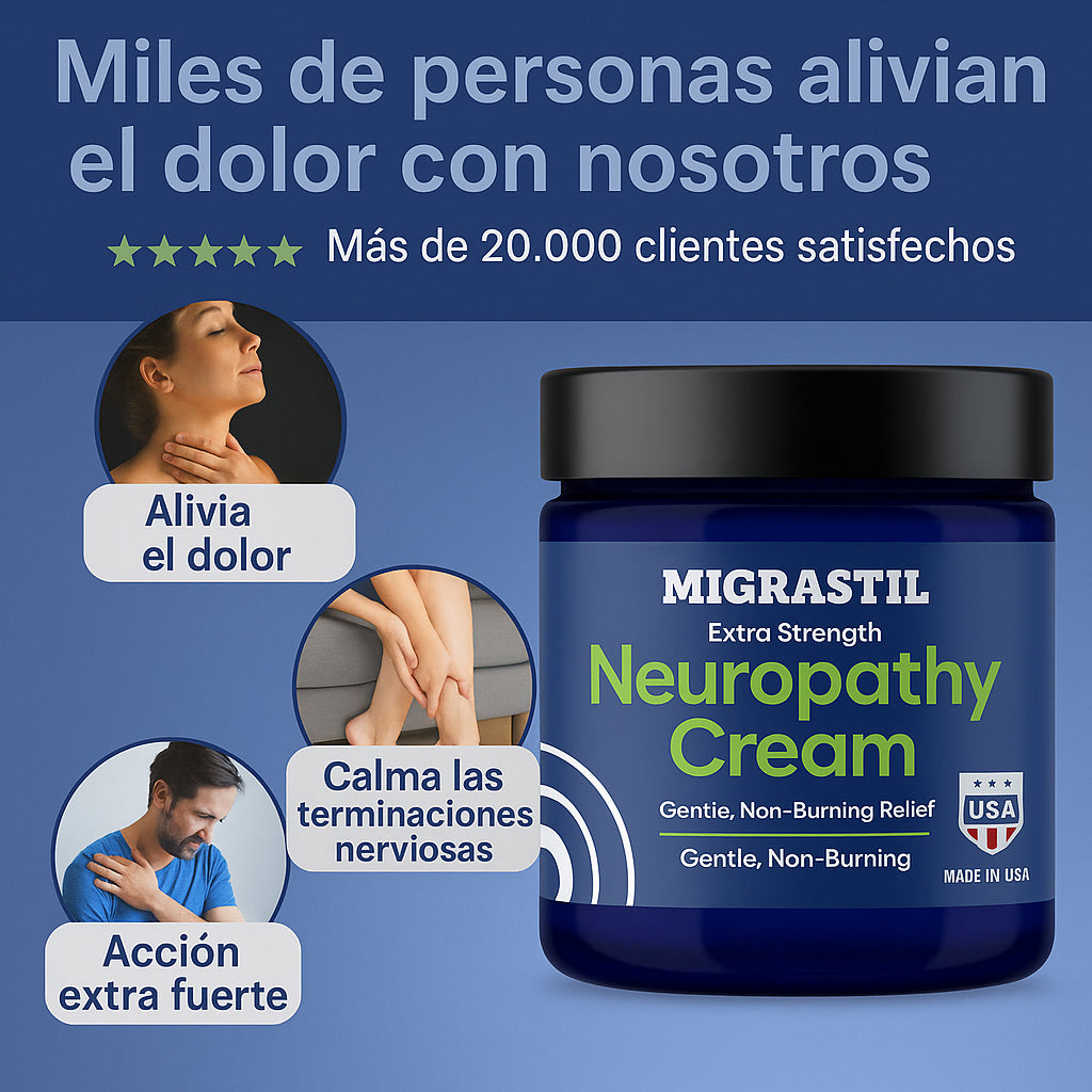 Migrastil Crema Natural Neuropatía – Alivio Rápido de Ardor y Hormigueo