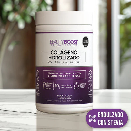 Colágeno hidrolizado con resveratrol y biotina