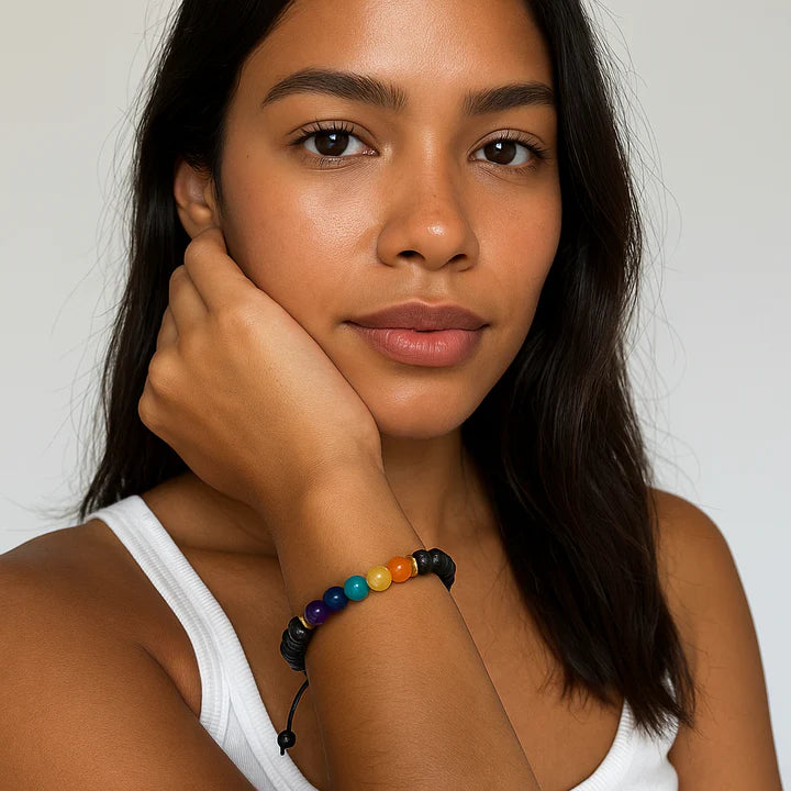 🔮 Pulsera de los 7 Chakras con Minerales Naturales: Armoniza tu espíritu y potencia tu energía
