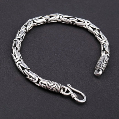 Pulsera bizantina Camino del Inca plata 925 – Fuerte, elegante y con historia.