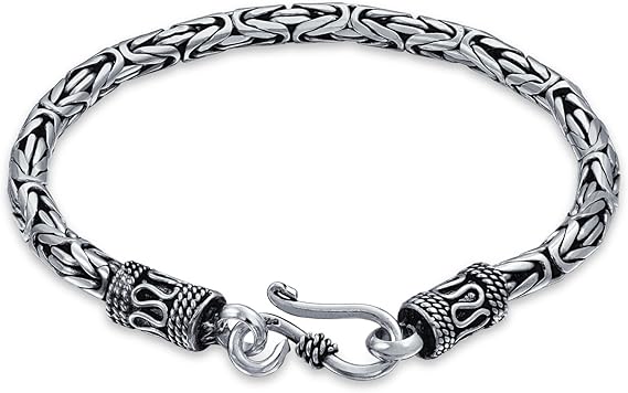 Pulsera bizantina Camino del Inca plata 925 – Fuerte, elegante y con historia.