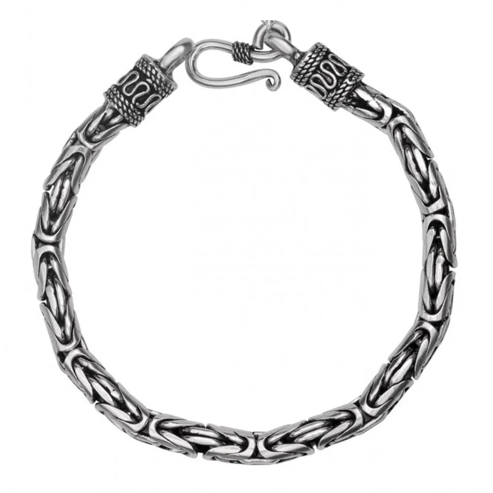 Pulsera bizantina Camino del Inca plata 925 – Fuerte, elegante y con historia.
