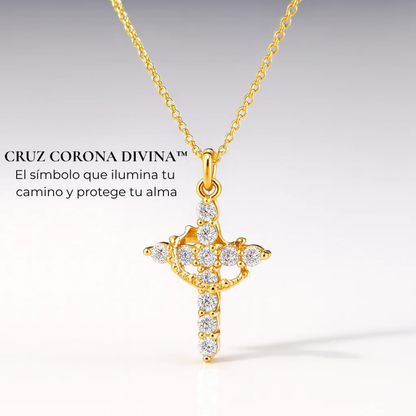 CRUZ CORONA DIVINA™ — Bañada en oro 18K (OFERTA 2X1)