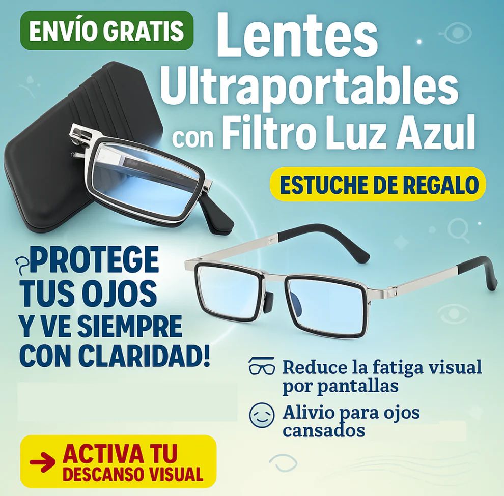 Lentes Plegables de Lectura + Filtro Luz Azul