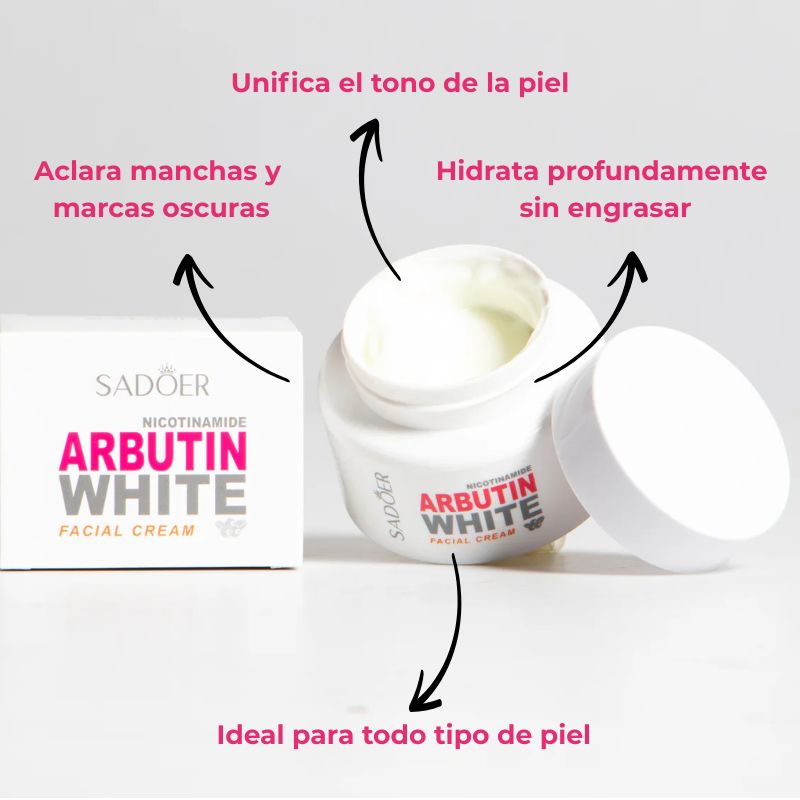 Reinicia tu piel, borra manchas, revive tu brillo - ARBUTINE WHITE