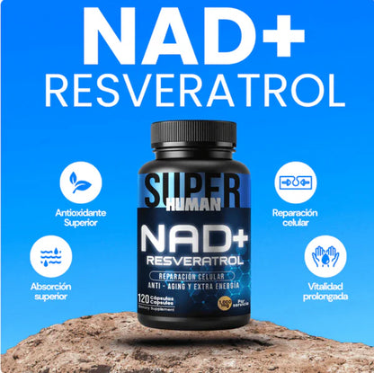 NAD+ RESVERATROL - Suplemento Antienvejecimiento que Reactiva Tu Energía y Juventud™  –